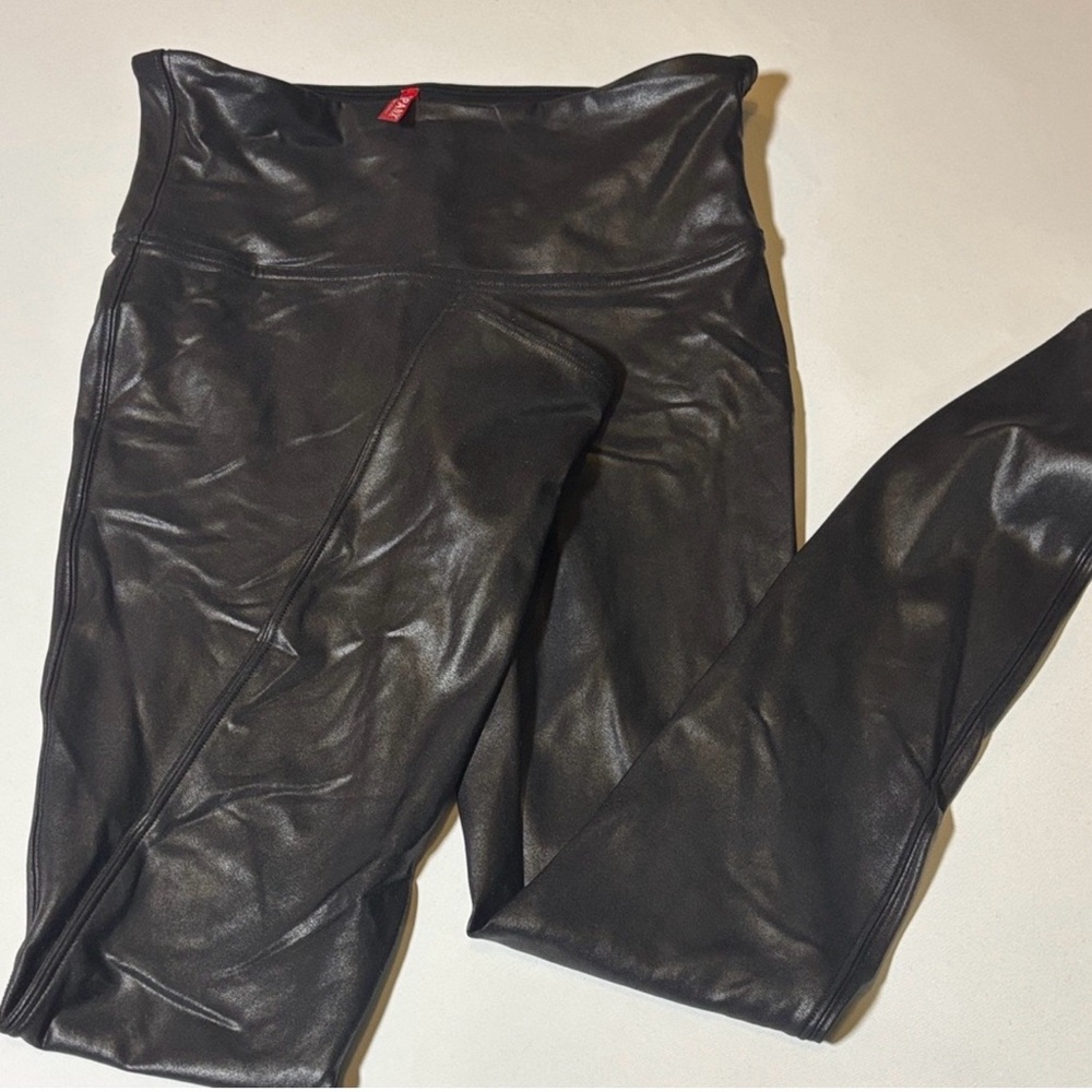 SPANX Faux Leather Leggings in Black